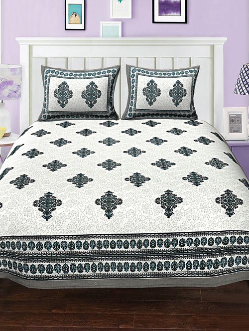 cotton bed sheet with 2 pillow covers - 15937014 - Very Small Image - 1