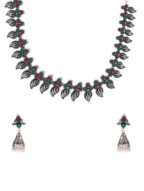 multi colored metal necklaces and earring - 15938053 - Very Small Image - 1