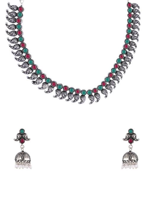 multi colored metal necklaces and earring - 15938055 - Very Small Image - 1