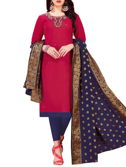 embellished unstitched churidaar suit - 15938620 - Very Small Image - 1