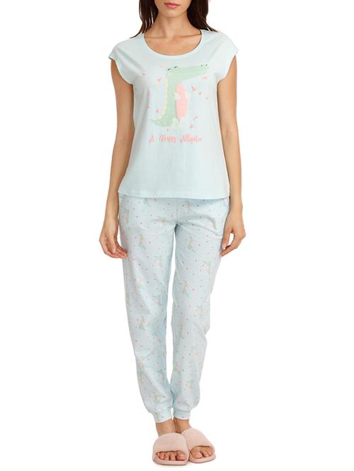 printed nightwear pyjama set - 15938626 - Very Small Image - 1