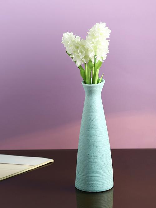 conventional jar styled aqua ceramic vase - 15938809 - Very Small Image - 1