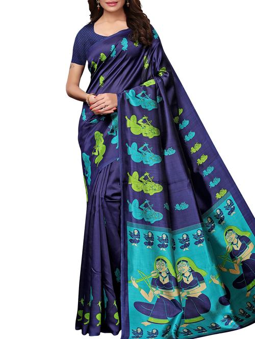conversational printed saree - 15939995 - Very Small Image - 1