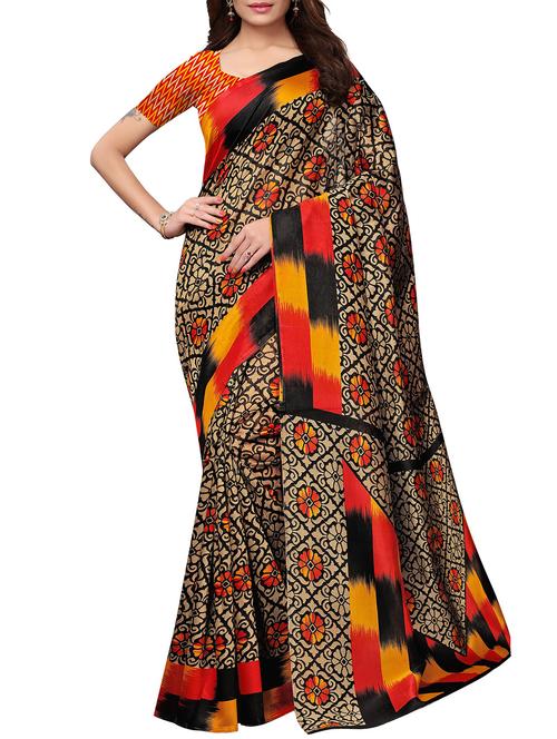 floral printed saree - 15939997 - Very Small Image - 1