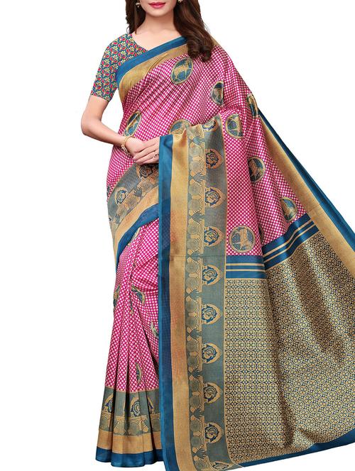 animal print saree - 15939999 - Very Small Image - 1