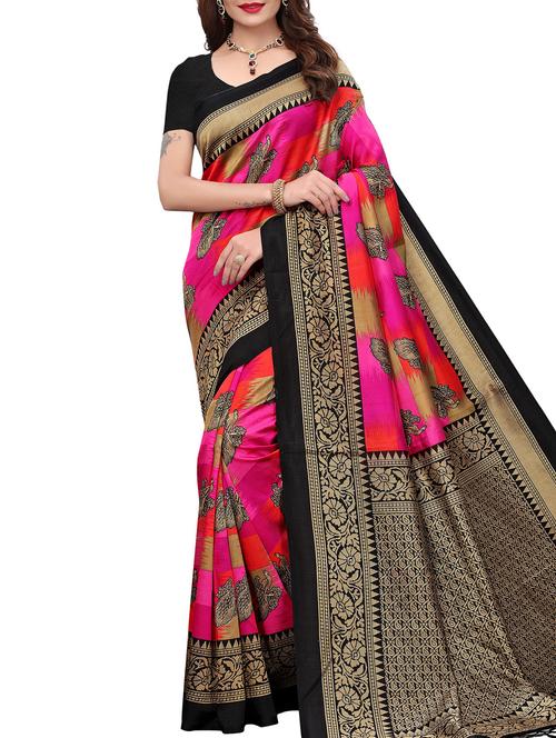 bird motif printed saree - 15940015 - Very Small Image - 1