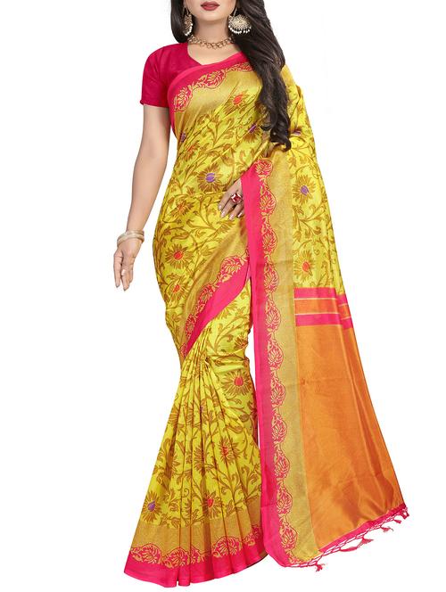 floral printed saree - 15940022 - Very Small Image - 1