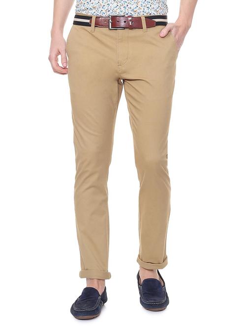 beige cotton blend chinos - 15940085 - Very Small Image - 1