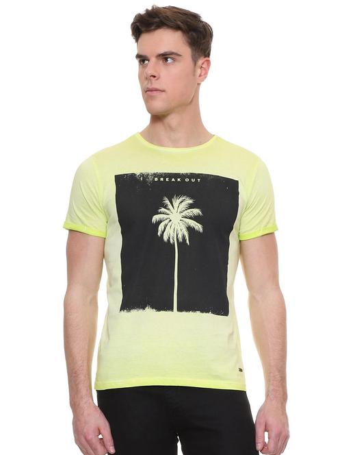 yellow printed t-shirt - 15940283 - Very Small Image - 1