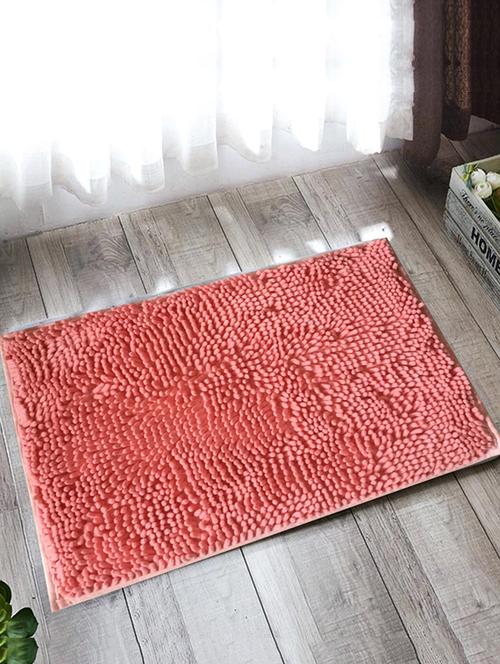 lushomes pink thick and fluffy chenille 1200 gsm bathmat - 15940630 - Very Small Image - 1