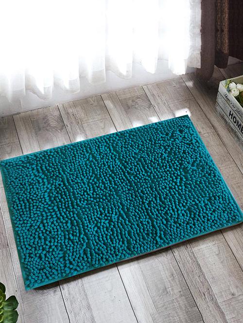lushomes peacock thick and fluffy chenille 1200 gsm bathmat - 15940634 - Very Small Image - 1