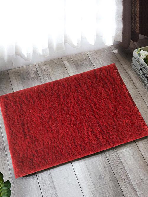 lushomes red thick and fluffy 1800 gsm bathmat - 15940646 - Very Small Image - 1