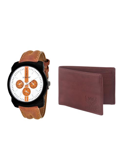 lorenz cm-1032wl-04 combo of analog watch and wallet - 15941181 - Very Small Image - 1