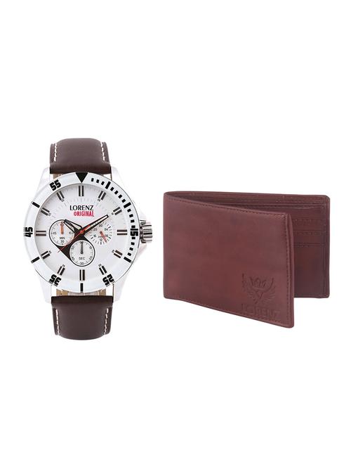 lorenz cm-1057wl-04 combo of analog watch and wallet - 15941185 - Very Small Image - 1