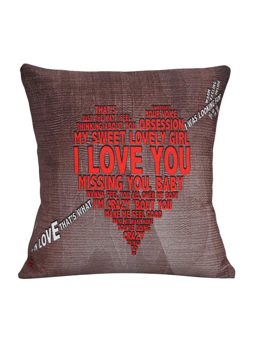 gift hamper of 12x12 inch sweet love quote printed cushion with love message. - 15941861 - Very Small Image - 1
