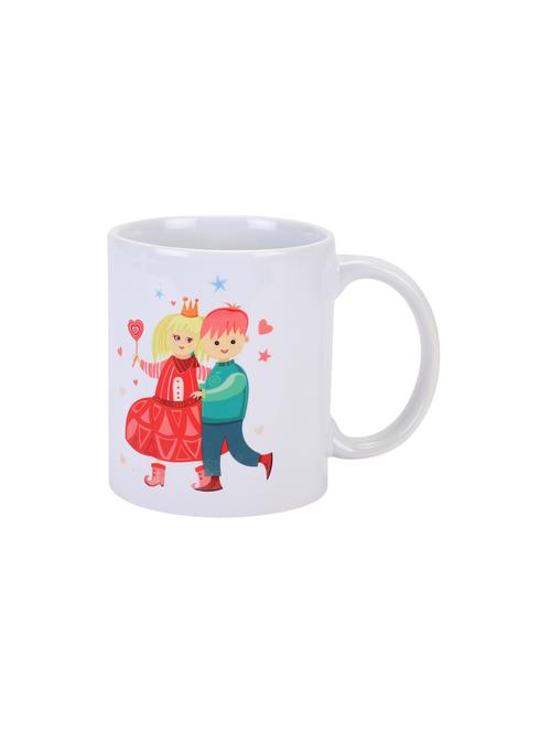one white coffee mug with cute and colorful kids image on it. - 15941933 - Very Small Image - 1
