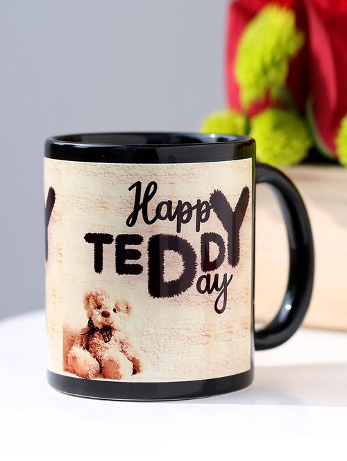 ceramic black mug with print height 4 inches & diameter 3 inches. - 15941943 - Very Small Image - 1