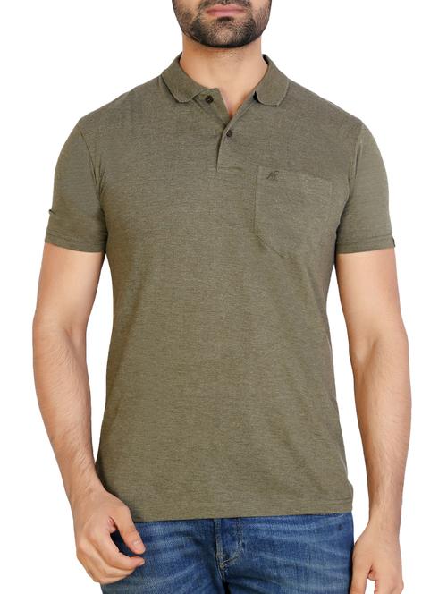 olive green solid pocket tshirt - 15942195 - Very Small Image - 1