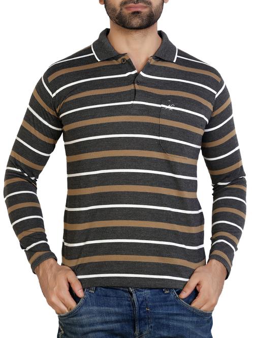 grey striped pocket tshirt - 15942757 - Very Small Image - 1
