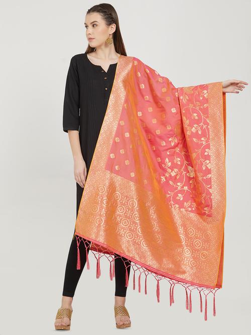 silk blend banarasi dupatta - 15942972 - Very Small Image - 1
