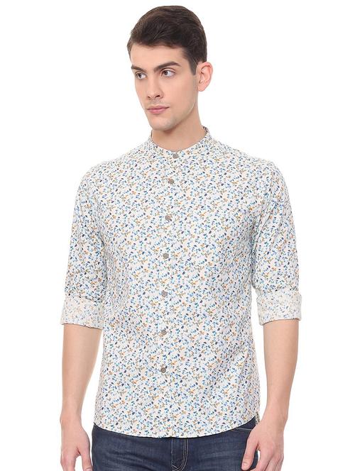 white floral printed casual shirt - 15943386 - Very Small Image - 1