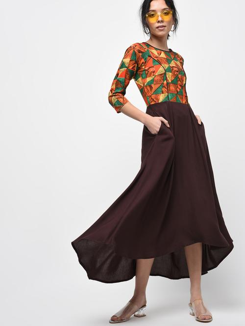 piping detail high low dress - 15943840 - Very Small Image - 1
