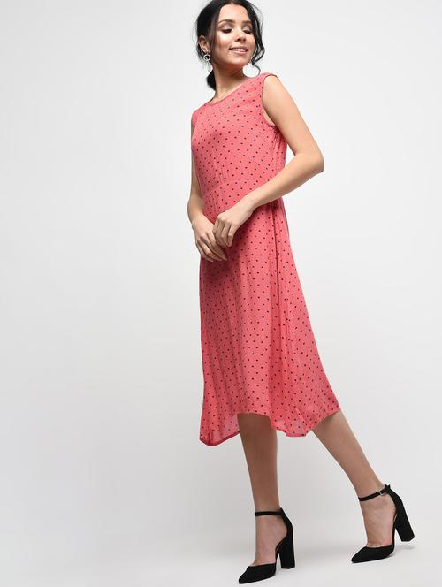 heart print a-line dress with striped shrug - 15943842 - Very Small Image - 1