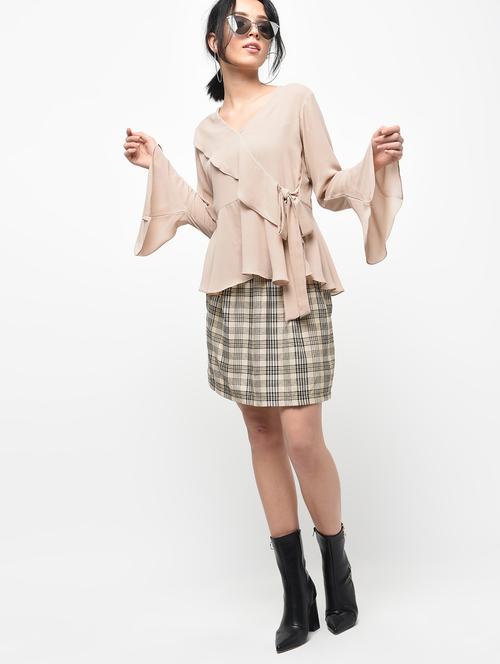 tie up detail ruffle top - 15943863 - Very Small Image - 1