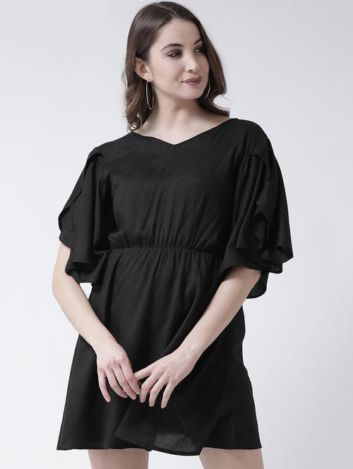 flutter sleeved a-line dress - 15944597 - Very Small Image - 1