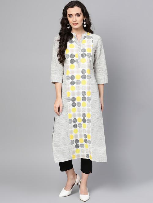 printed straight kurta - 15945304 - Very Small Image - 1