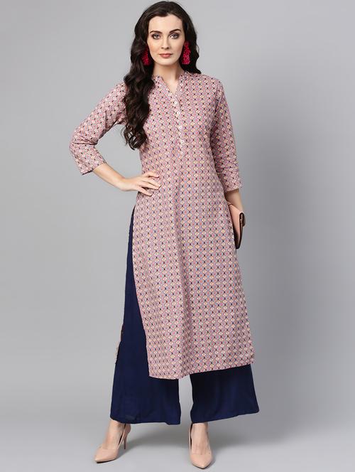 printed straight kurta - 15945305 - Very Small Image - 1