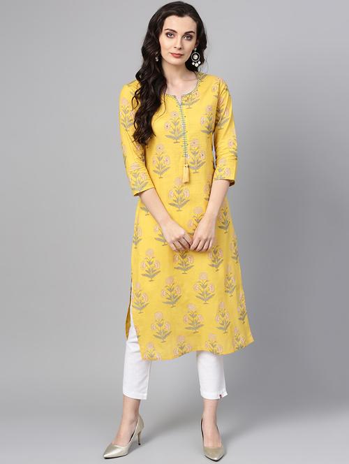 printed kaantha straight kurta - 15945309 - Very Small Image - 1