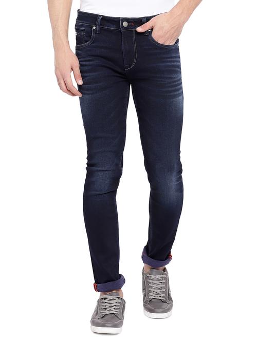 blue cotton washed jeans - 15945515 - Very Small Image - 1