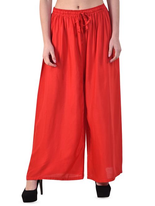 drawstring waist flared palazzo - 15945696 - Very Small Image - 1