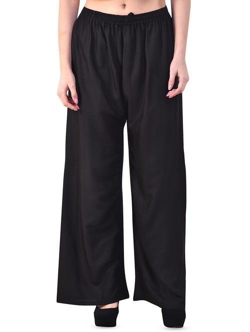 elasticated waist flared palazzo - 15945830 - Very Small Image - 1