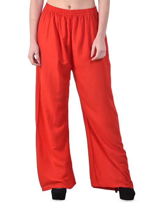 elasticated waist flared palazzo - 15945835 - Very Small Image - 1