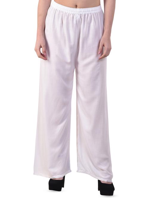 elasticated waist flared palazzo - 15945836 - Very Small Image - 1