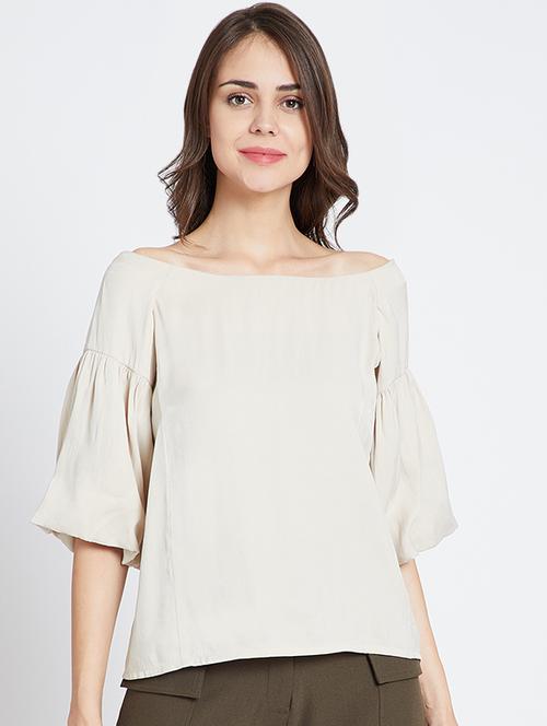 flute sleeves blouson top - 15947045 - Very Small Image - 1