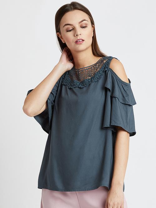 flute sleeves ruffle top - 15947055 - Very Small Image - 1