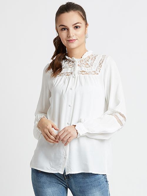 button up lace top - 15947057 - Very Small Image - 1