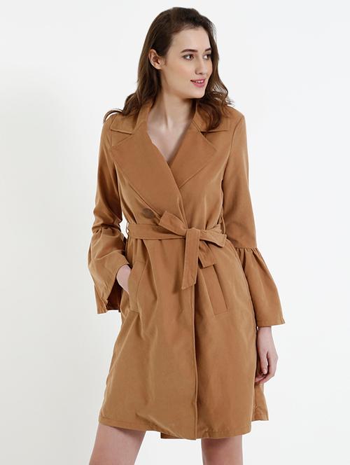 flute sleeves trench/overcoat coat - 15947088 - Very Small Image - 1