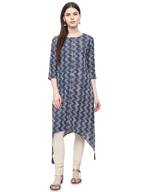 chevron asymmetric kurta - 15948415 - Very Small Image - 1