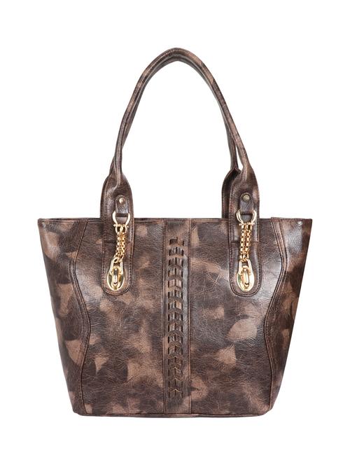 brown leatherette (pu) regular handbag - 15949028 - Very Small Image - 1
