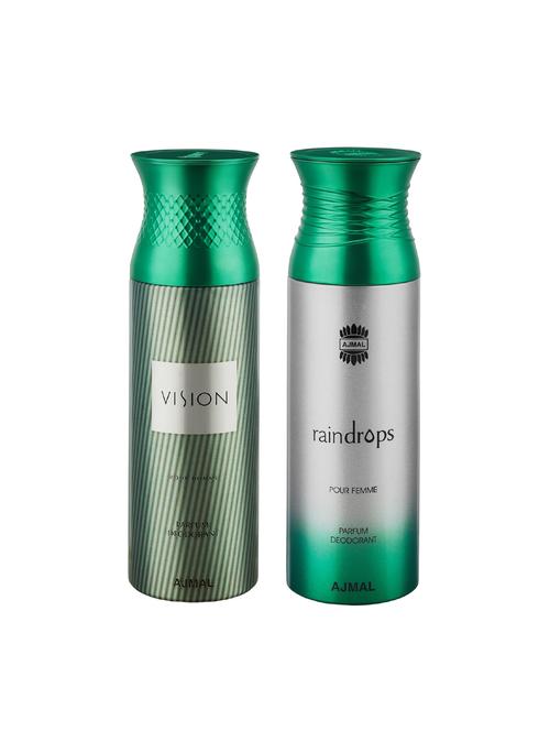 ajmal vision & raindrops deodorants for men & women pack of 2 - 15949650 - Very Small Image - 1