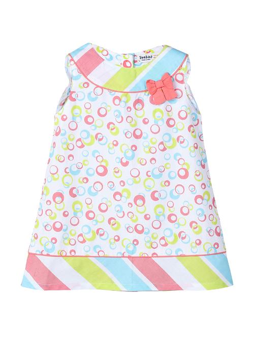 bow patched bubble print dress - 15950424 - Very Small Image - 1