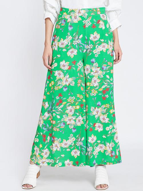 floral flared palazzo - 15950547 - Very Small Image - 1