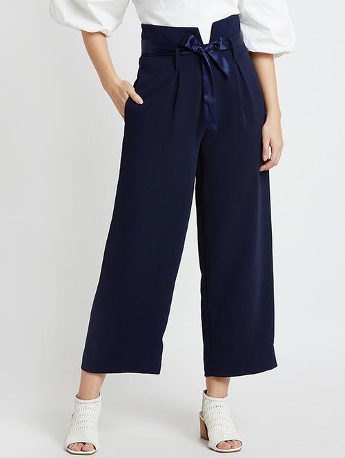 tie up waist wide leg trouser - 15950556 - Very Small Image - 1
