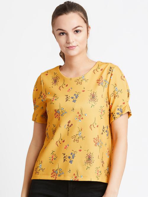 keyhole back floral top - 15950639 - Very Small Image - 1