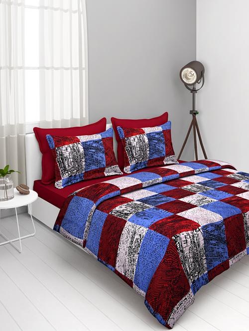 double bed polycotton bedsheet with 2 pillow covers - 15950765 - Very Small Image - 1