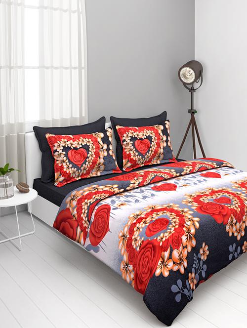 double bed polycotton bedsheet with 2 pillow covers - 15950766 - Very Small Image - 1